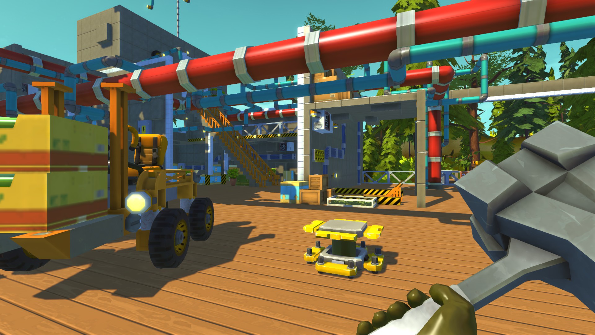 Строим самый большой город в scrap mechanic механик играет в скрап механик