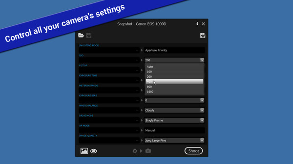 Snapshot - DSLR Camera Control requirements