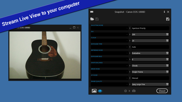 Snapshot - DSLR Camera Control minimum requirements