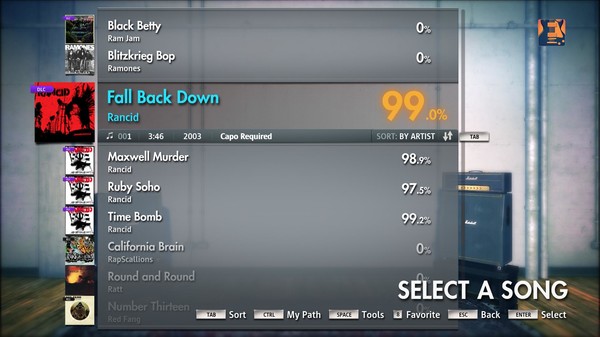 Скриншот из Rocksmith 2014 - Rancid - Fall Back Down