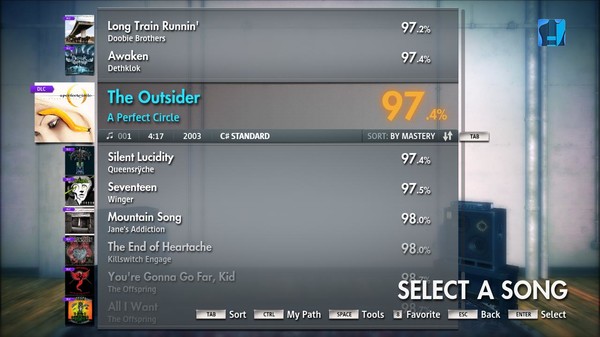 Скриншот из Rocksmith 2014 - A Perfect Circle - The Outsider