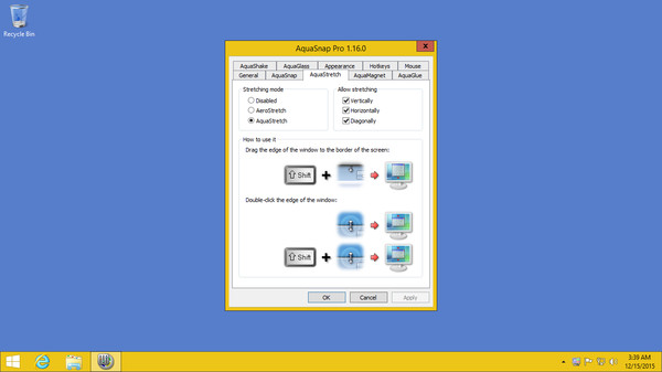 AquaSnap Window Manager minimum requirements