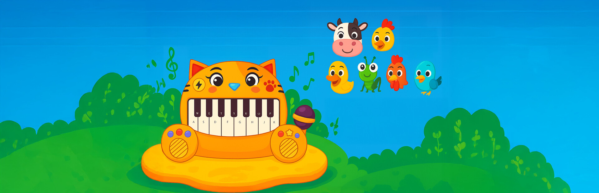 Cat Piano for Kids