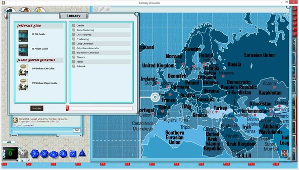 Скриншот из Fantasy Grounds - Interface Zero 2.0 for Savage Worlds