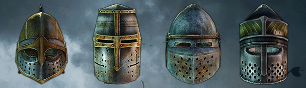 chivalry medieval warfare helmets