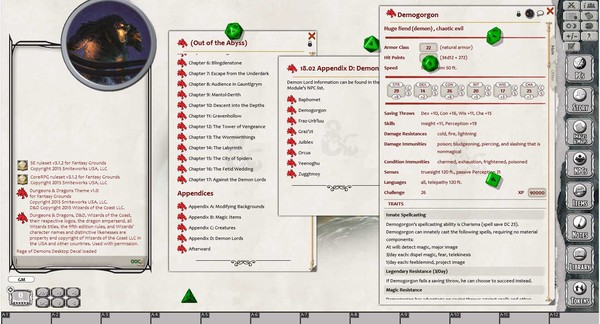 Скриншот из Fantasy Grounds - D&D Rage of Demons: Out of the Abyss