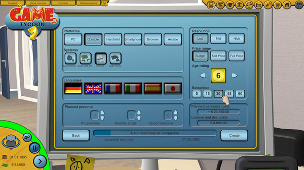Скриншот из Game Tycoon 2
