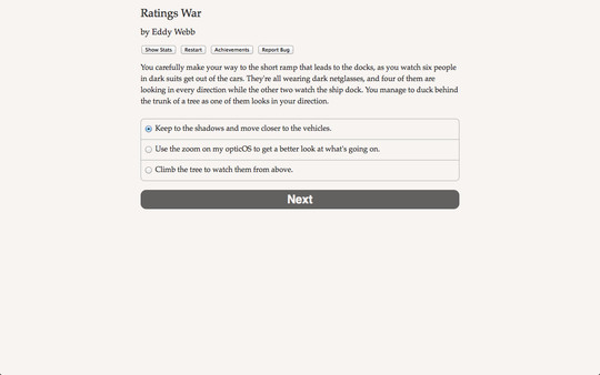 Ratings War minimum requirements