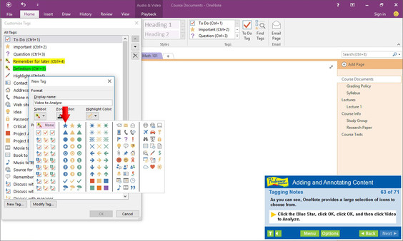 Professor Teaches OneNote 2016 recommended requirements