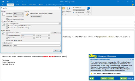 Professor Teaches Outlook 2016 recommended requirements