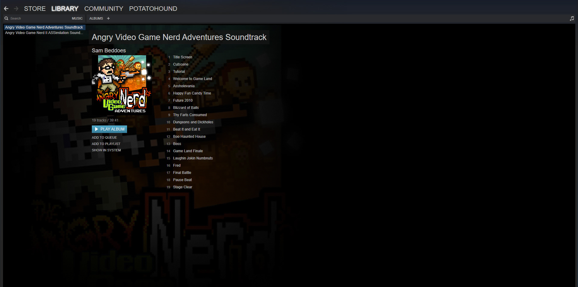 Angry Video Game Nerd Adventures Soundtrack