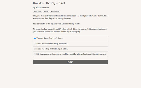 Deathless: The City's Thirst for linux