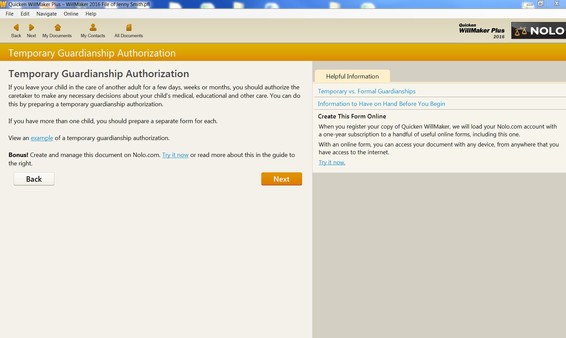 Quicken WillMaker Plus 2016for windows and Linux 1