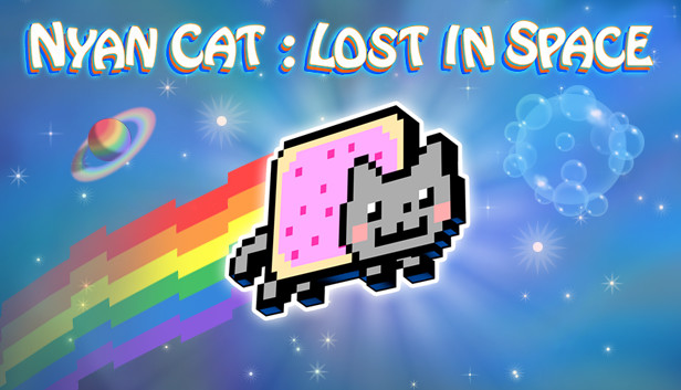 Nyan Cat Lost In Space On Steam - ride a nyan cat down a rainbow roblox rainbow meme on meme