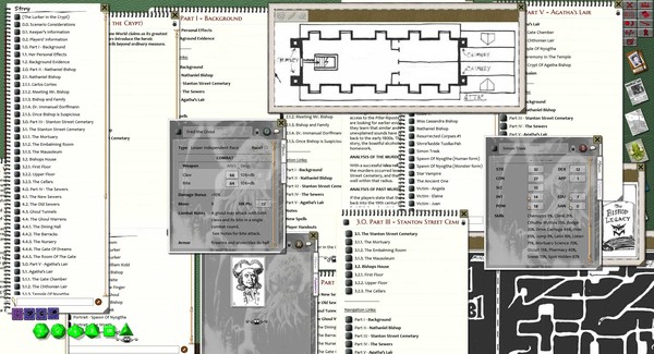 Скриншот из Fantasy Grounds - Call of Cthulhu: Fatal Experiments