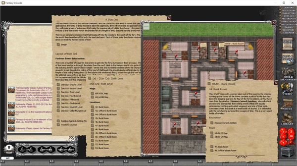 Скриншот из Fantasy Grounds - Rolemaster Classic: Dún Crú