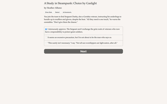 Скриншот из A Study in Steampunk: Choice by Gaslight