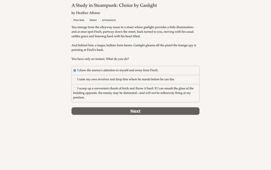 Скриншот из A Study in Steampunk: Choice by Gaslight