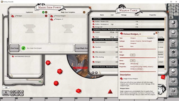 Скриншот из Fantasy Grounds - D&D Dungeon Master's Guide