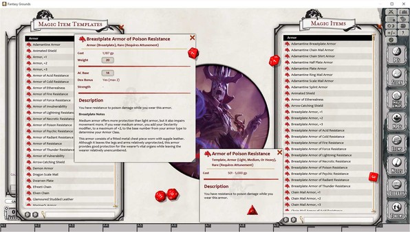 Скриншот из Fantasy Grounds - D&D Dungeon Master's Guide