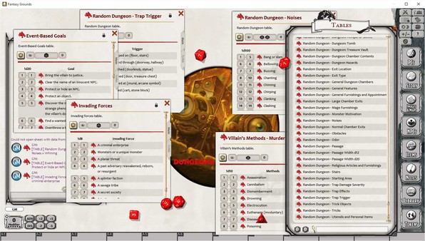 Скриншот из Fantasy Grounds - D&D Dungeon Master's Guide