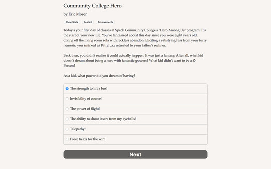 Community College Hero: Trial by Firefor windows and Linux 1