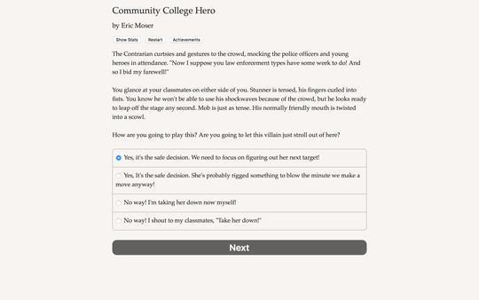 Community College Hero: Trial by Fire recommended requirements