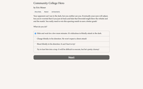 Community College Hero: Trial by Fire for linux