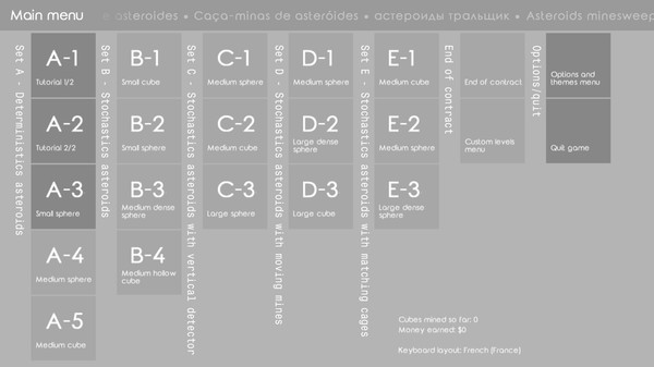 Asteroids Minesweeper requirements