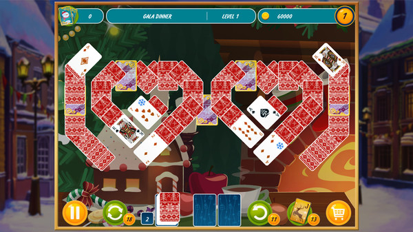 Solitaire Christmas. Match 2 Cards requirements