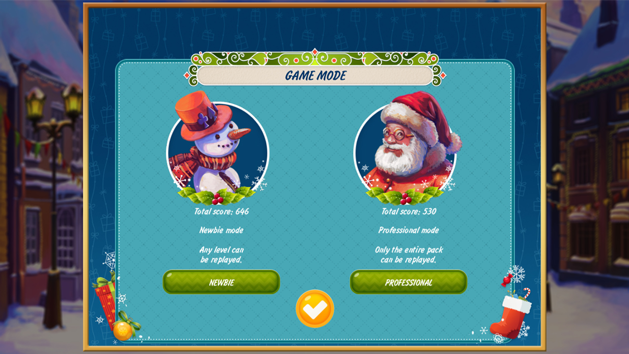 Solitaire Christmas. Match 2 Cards Images 