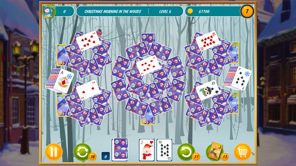 Solitaire Christmas. Match 2 Cards minimum requirements