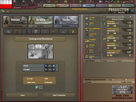 Скриншот из Hearts of Iron III: For the Motherland