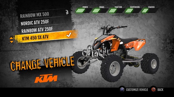 Скриншот из MX vs. ATV Supercross Encore - KTM 450 SX ATV