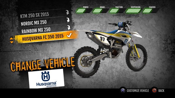Скриншот из MX vs. ATV Supercross Encore - 2015 Husqvarna FC 350 MX