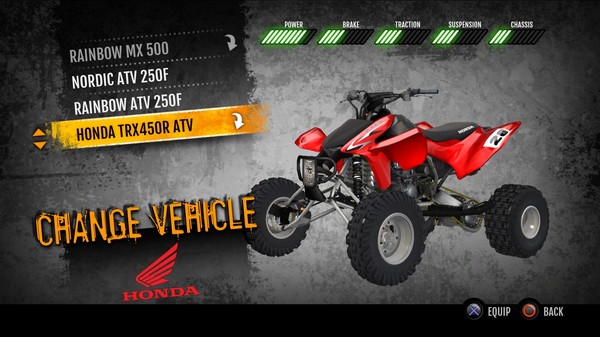 Скриншот из MX vs. ATV Supercross Encore - Honda TRX450R ATV