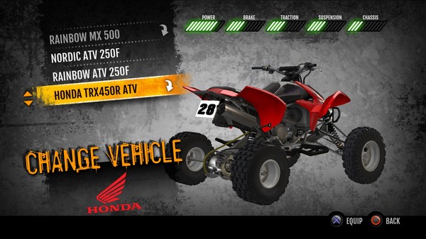 Скриншот из MX vs. ATV Supercross Encore - Honda TRX450R ATV