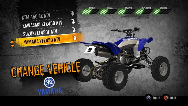 Скриншот из MX vs. ATV Supercross Encore - Yamaha YFZ450 ATV