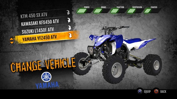 Скриншот из MX vs. ATV Supercross Encore - Yamaha YFZ450 ATV