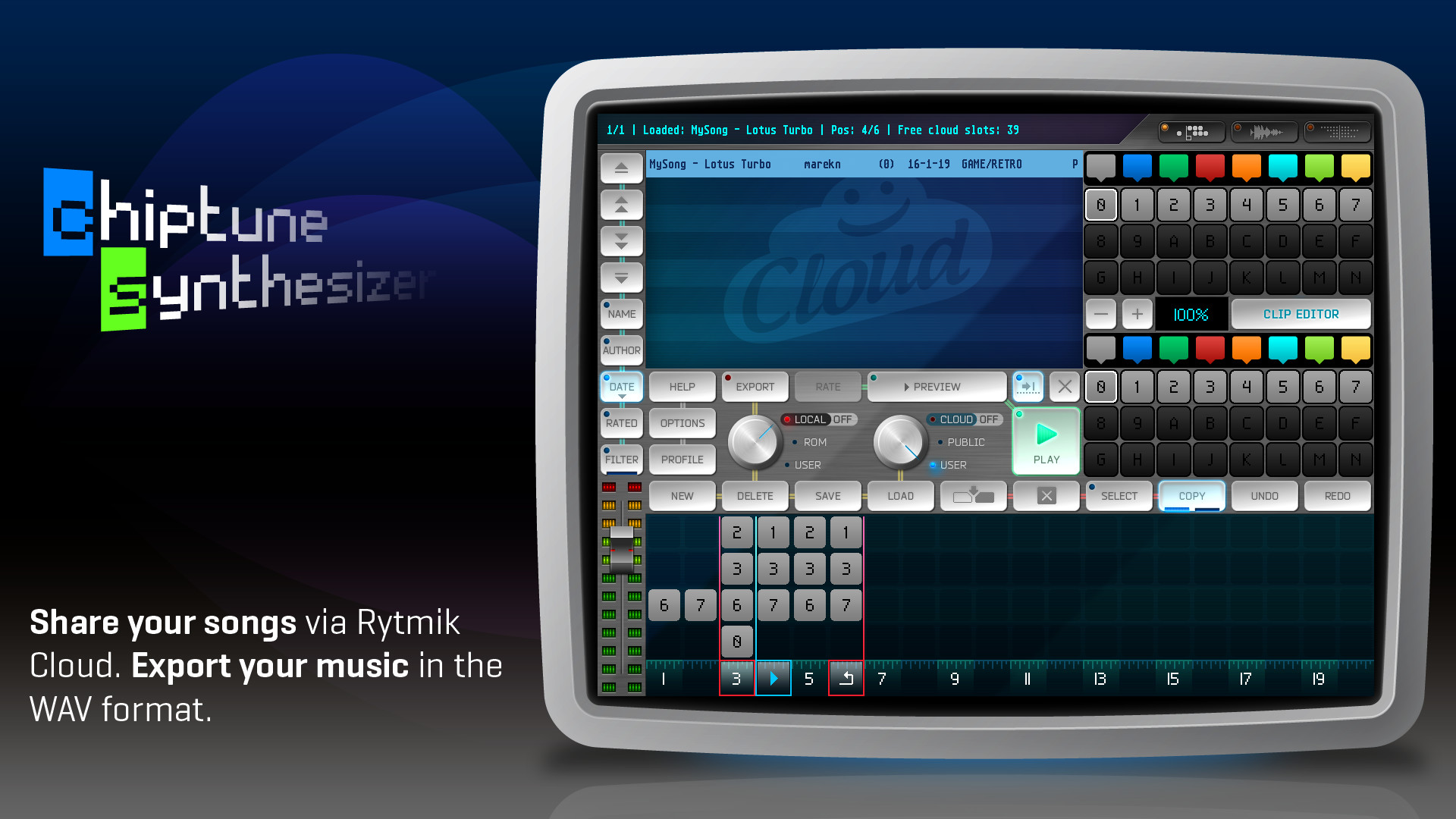 Rytmik Lite Chiptune Synthesizer screenshot