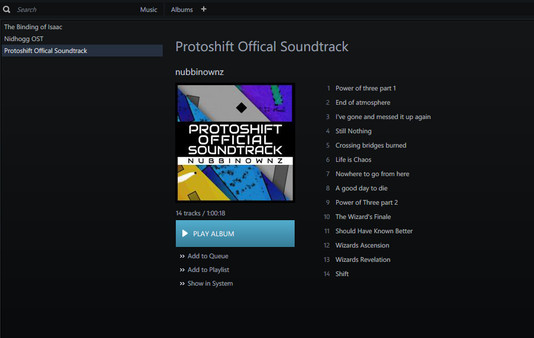 скриншот Protoshift - Offical Soundtrack 1