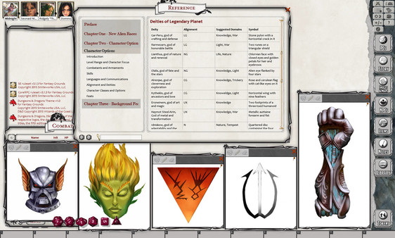 Скриншот из Fantasy Grounds - 5E: Legendary Planet Player's Guide