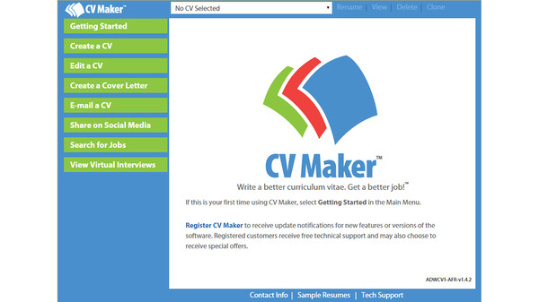 Скриншот из CV Maker for Windows