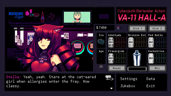 Скриншот из VA-11 Hall-A: Cyberpunk Bartender Action