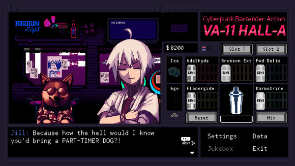 Скриншот из VA-11 Hall-A: Cyberpunk Bartender Action