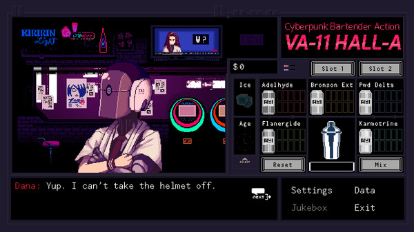 Скриншот из VA-11 Hall-A: Cyberpunk Bartender Action
