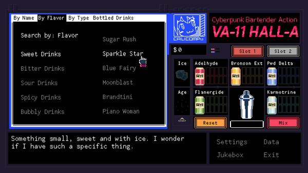 Скриншот из VA-11 Hall-A: Cyberpunk Bartender Action