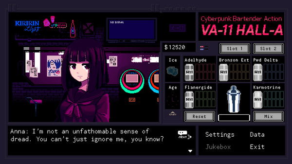 Скриншот из VA-11 Hall-A: Cyberpunk Bartender Action