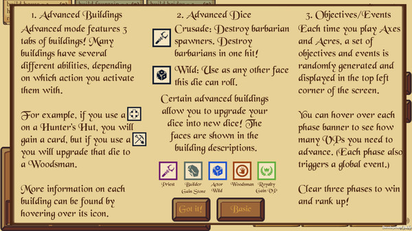 Axes and Acres game for Linux 1