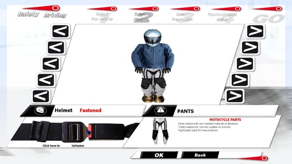 Safety Driving Simulator: Motorbike minimum requirements